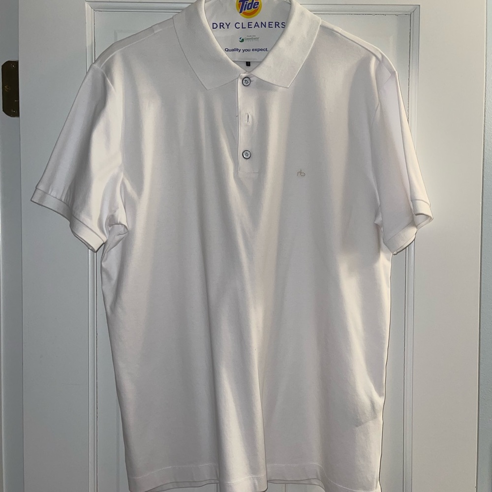 Rag and Bone mens white collared shirt.